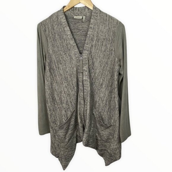LOGO by Lori Goldstein Sweater Jacket Oversized Size XS Style A266500 Shacket - Picture 1 of 12